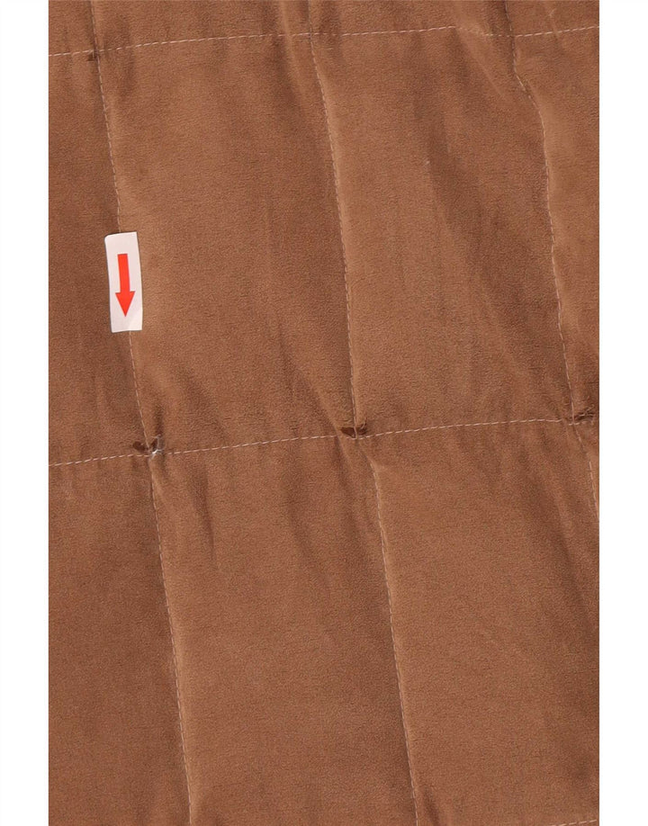 Jaqueta acolchoada masculina com capuz Pal Zileri IT 50 poliéster marrom grande