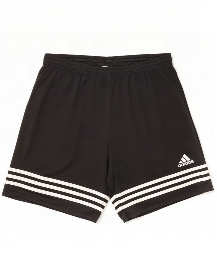 Adidas Masculino Climalite Sport Shorts Grande Poliéster Listrado Preto