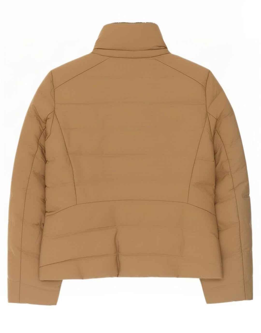 Jaqueta acolchoada sherpa feminina Zara UK 20 2XL poliéster bege