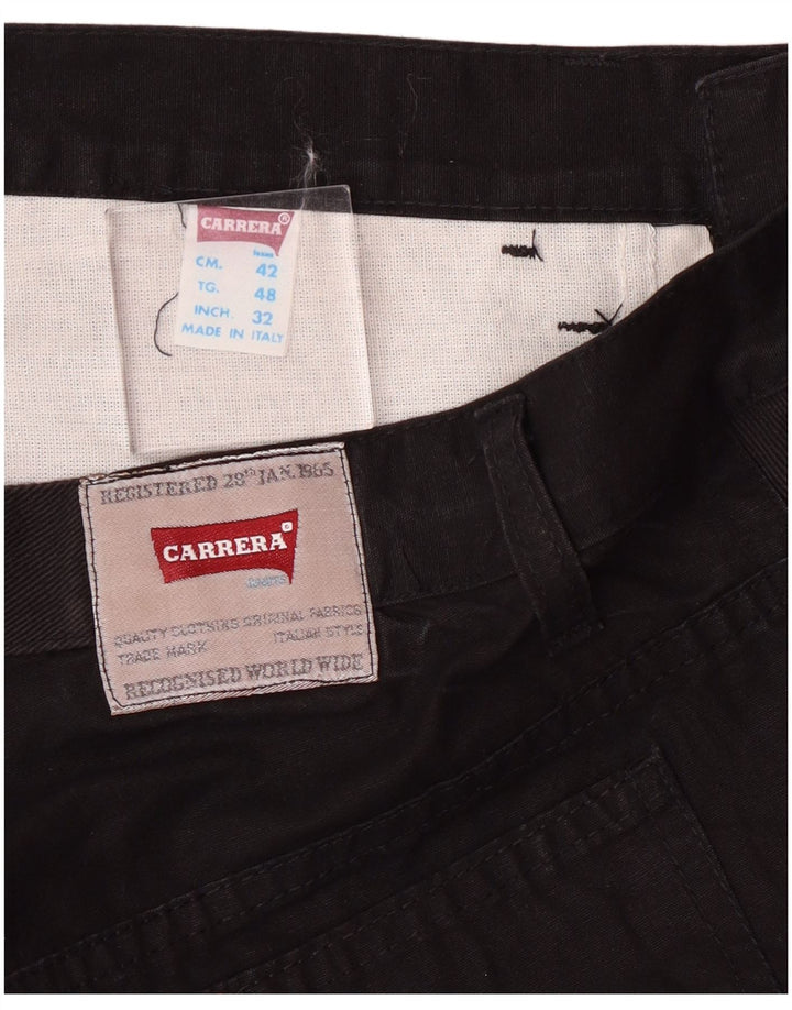 Carrera Calça masculina reta casual W35 L28 algodão preto