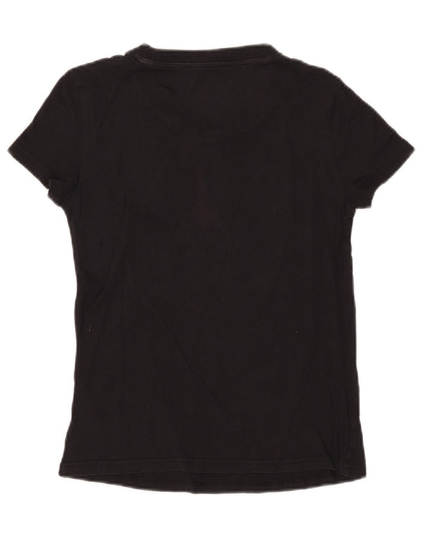 Camiseta Adidas Feminina Crop Graphic Top UK 4/6 XS Algodão Preto