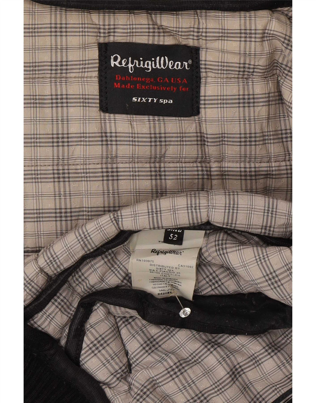 Jaqueta masculina acolchoada com capuz Refrigiwear IT 52 grande poliéster azul marinho