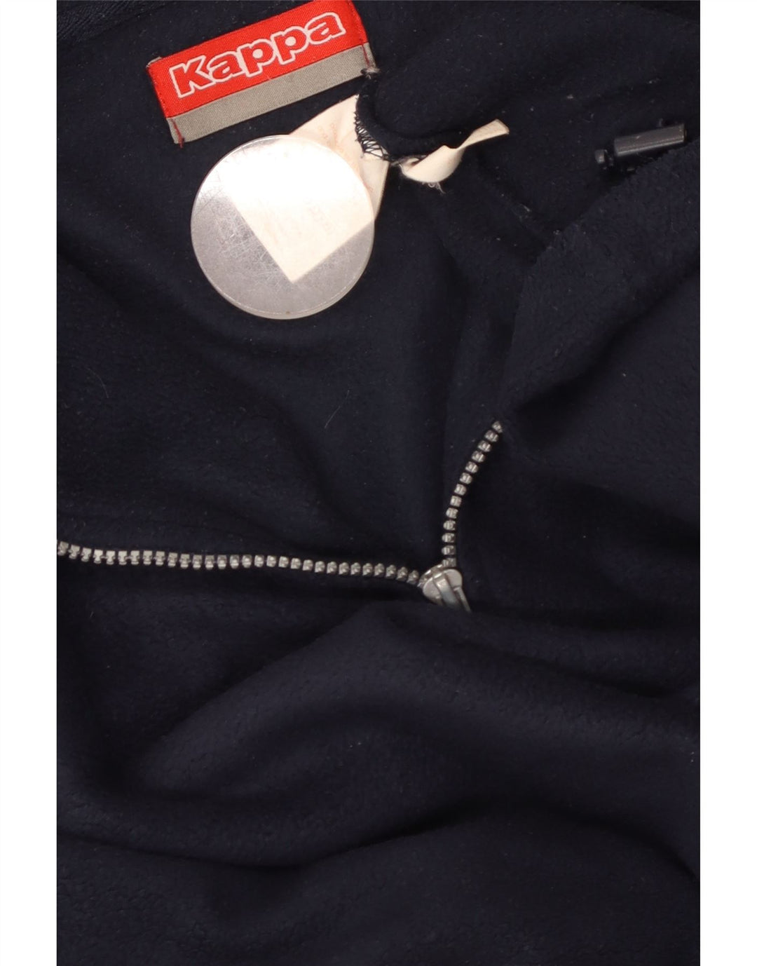 Suéter de lã masculino KAPPA com zíper e gola média azul marinho poliéster