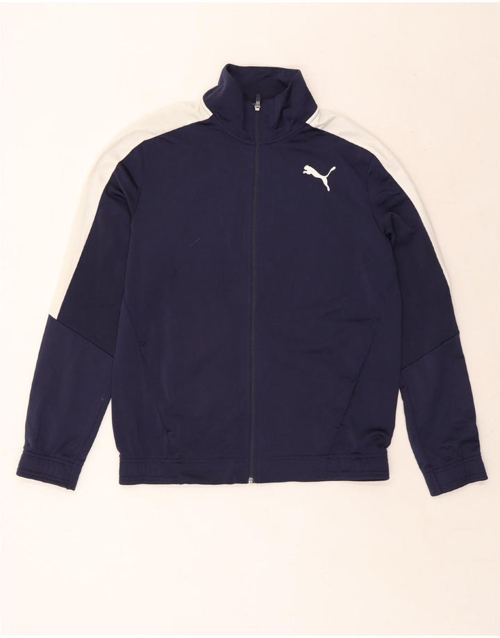 Puma Mens Tracksuit Top Jacket Médio Azul Marinho Colorblock Poliéster