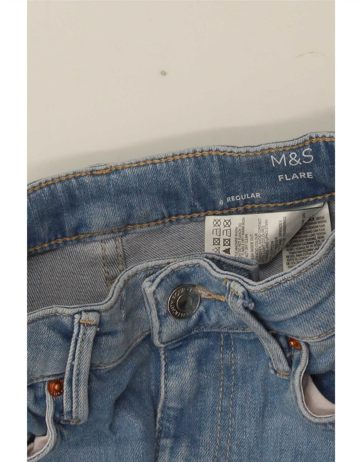 Calça Jeans Marks & Spencer Regular Feminina UK 8 Pequena W26 L31 Azul Algodão