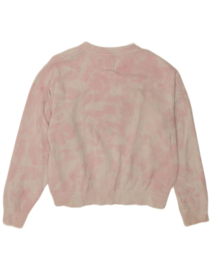 Suéter gráfico feminino Billabong UK 14 médio rosa tie-dye