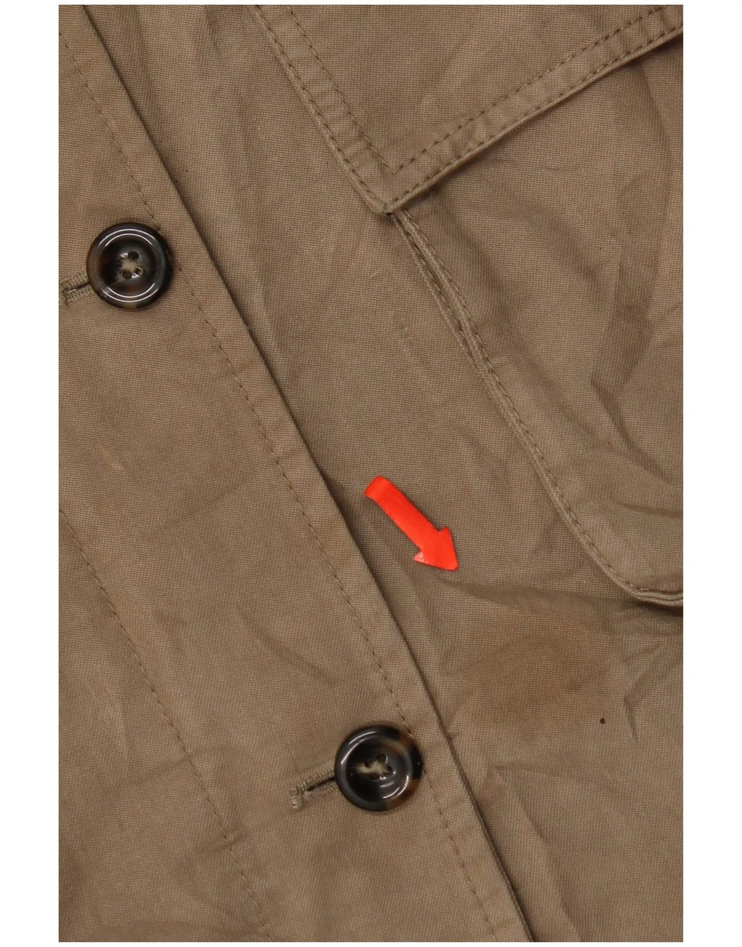 Jaqueta parka feminina com capuz Massimo Dutti Reino Unido 14 algodão cáqui médio