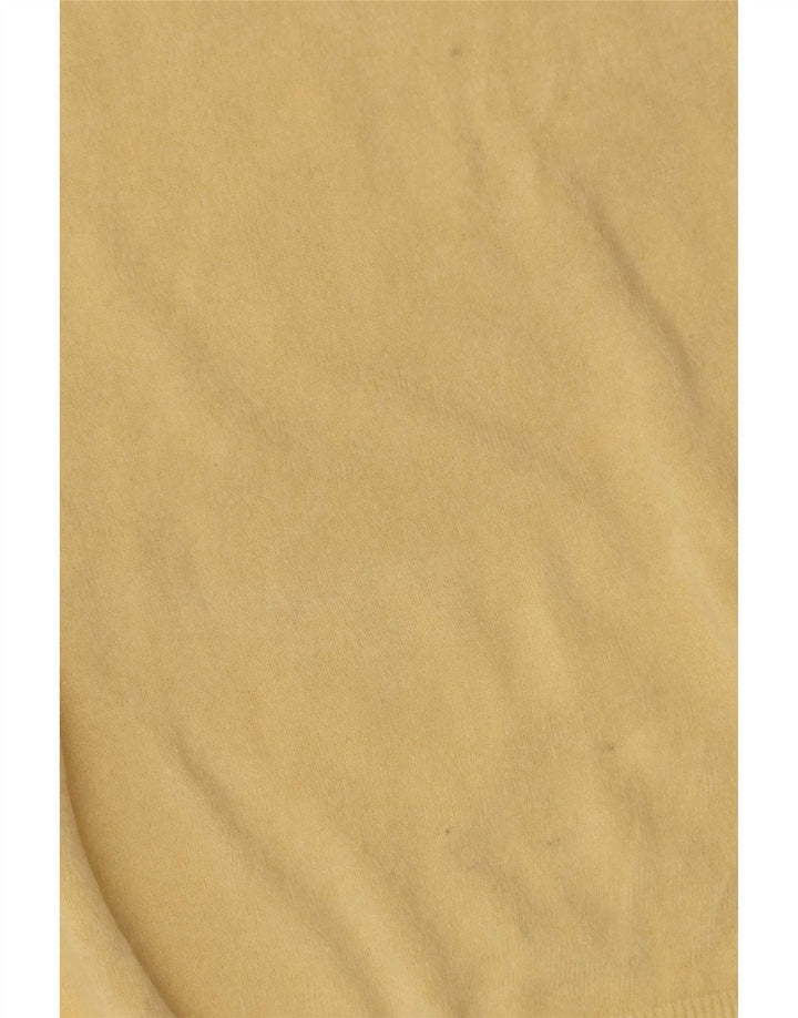 Suéter masculino Marks & Spencer Blue Harbor com decote em V amarelo médio