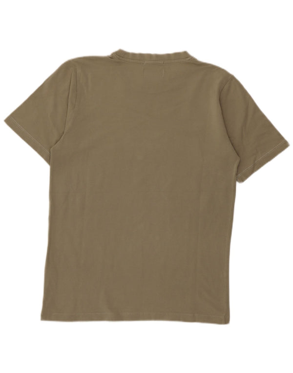 Camiseta gráfica masculina Marlboro Classics Top pequeno algodão cáqui