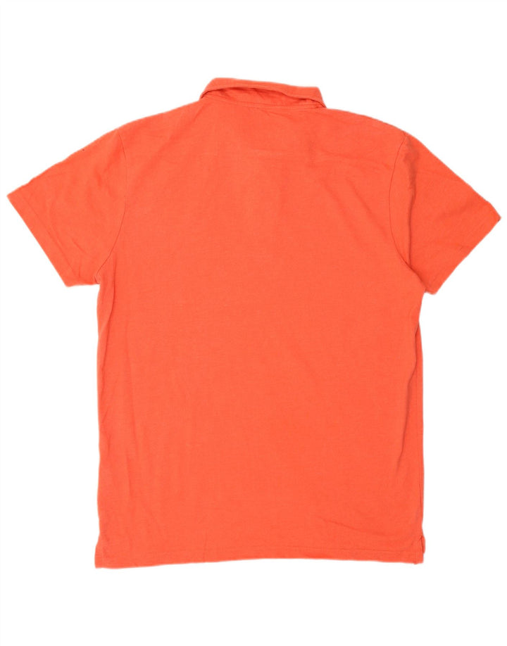 Camisa polo masculina Weird Fish algodão laranja médio