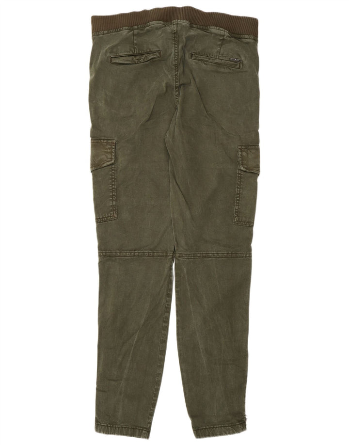 Calça cargo feminina LIU JO Milano Slim W28 L30 algodão cáqui