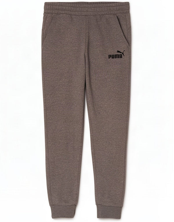 Puma Calça feminina de treino Joggers UK 14 Algodão manchado cinza médio
