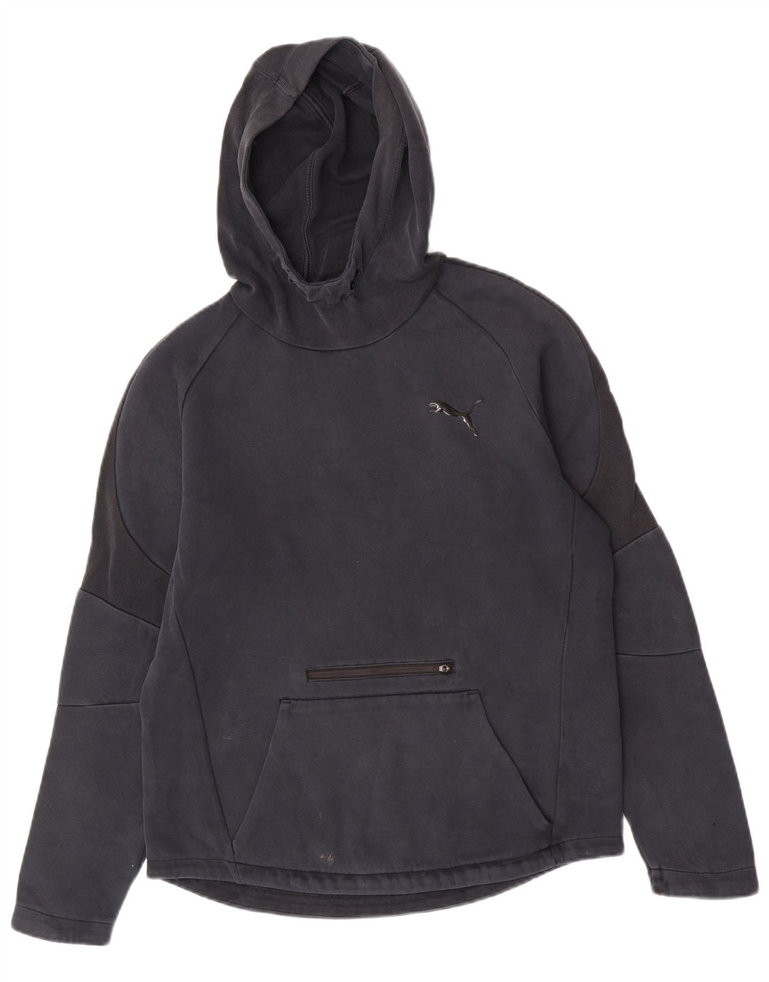 Puma Mens Hoodie Jumper Médio Algodão Azul Marinho