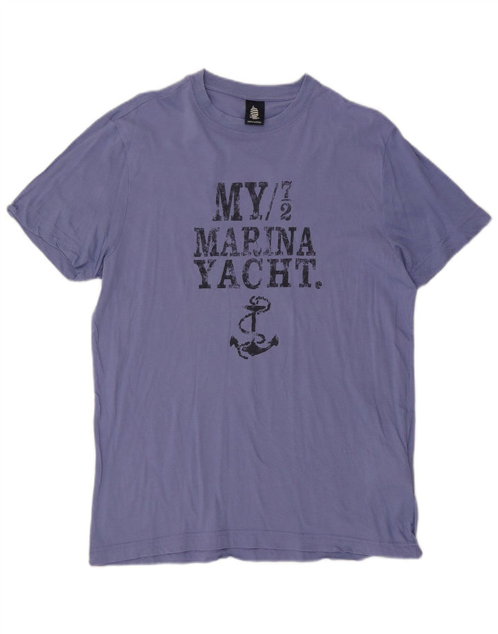 MARINA YACHTING Camiseta masculina gráfica Top XL algodão azul