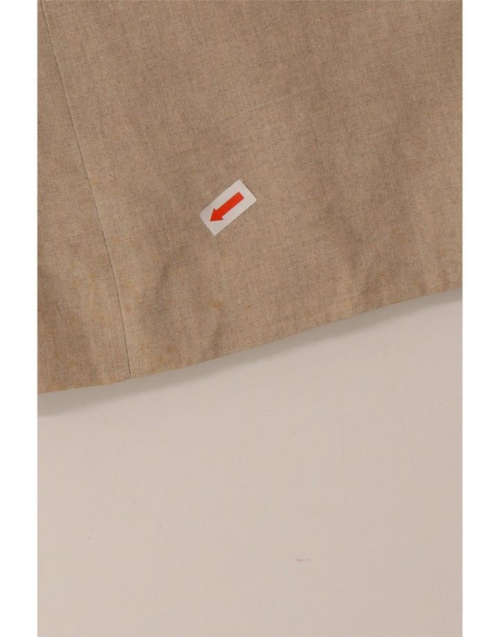 Jaqueta Blazer Masculina Hugo Boss com 2 Botões EU 50 Linho Bege Grande