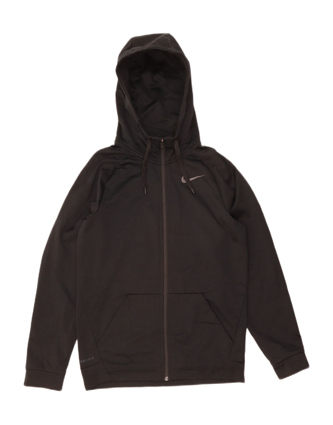 Suéter Nike masculino Dri Fit Zip com capuz pequeno poliéster preto
