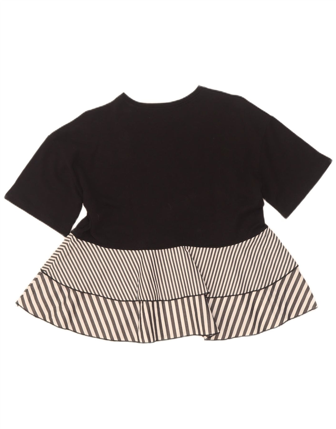 Blusa feminina Zara Top UK 10 pequena listrada preta