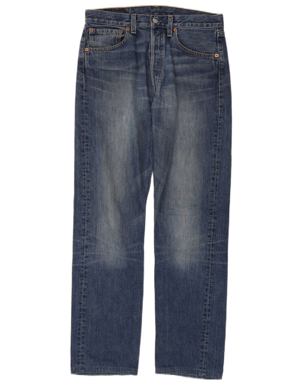 Levi's Masculino 501 Straight Jeans W32 L34 Azul Algodão