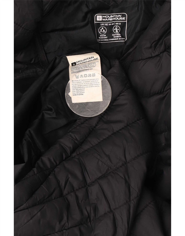 Jaqueta acolchoada com capuz feminina Mountain Warehouse UK 16 grande poliamida preta