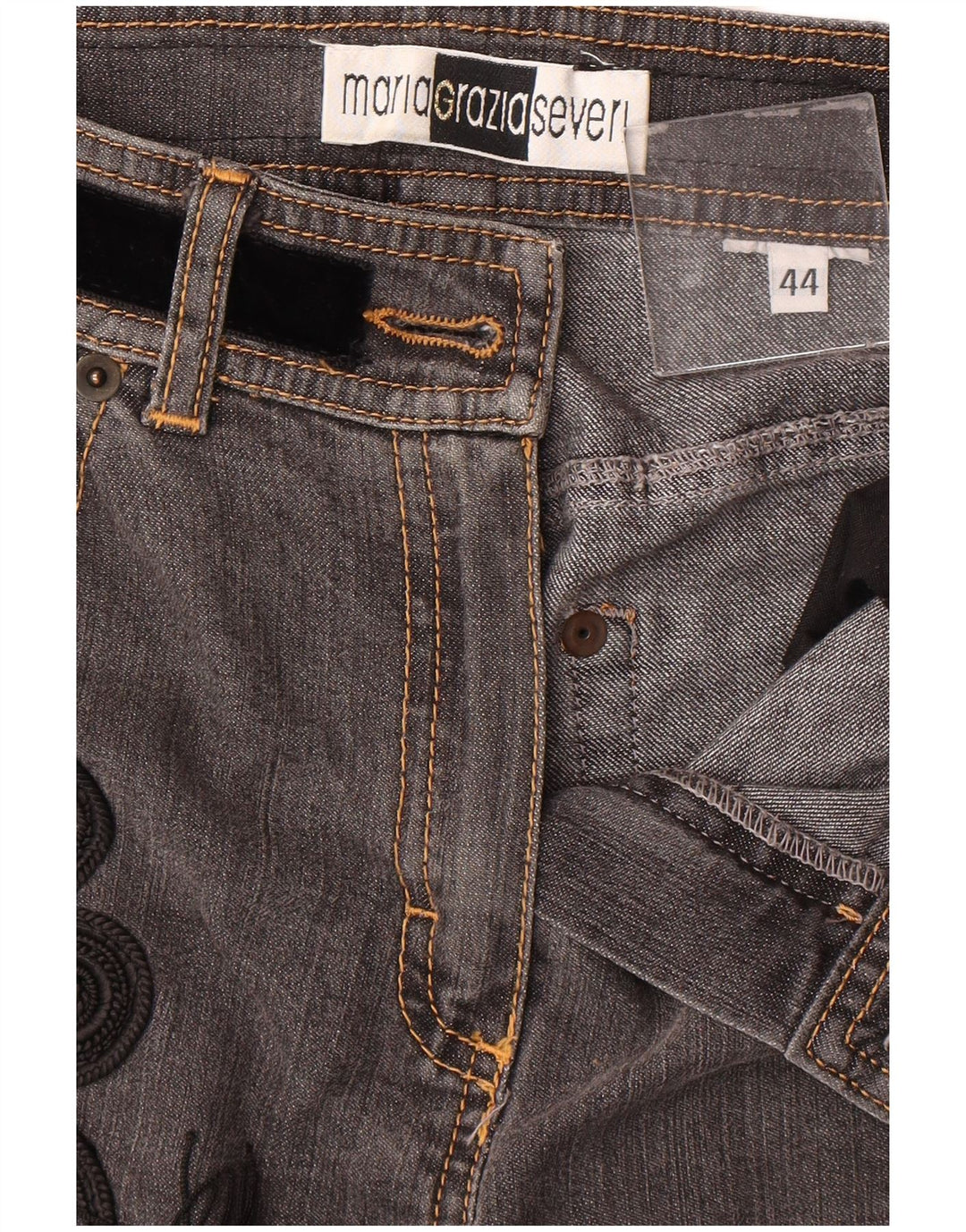 MARIA GRAZIA SEVERI Jeans Bootcut Feminino IT 44 Médio W32 L31 Cinza