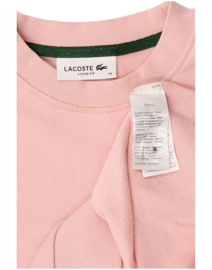 Lacoste moletom feminino folgado tamanho 38 rosa médio