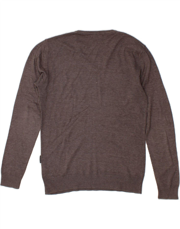 FRENCH CONNECTION Mens V-Neck Jumper Sweater Large Grey Cotton Vintage French Connection and Second-Hand French Connection from Messina Hembry 