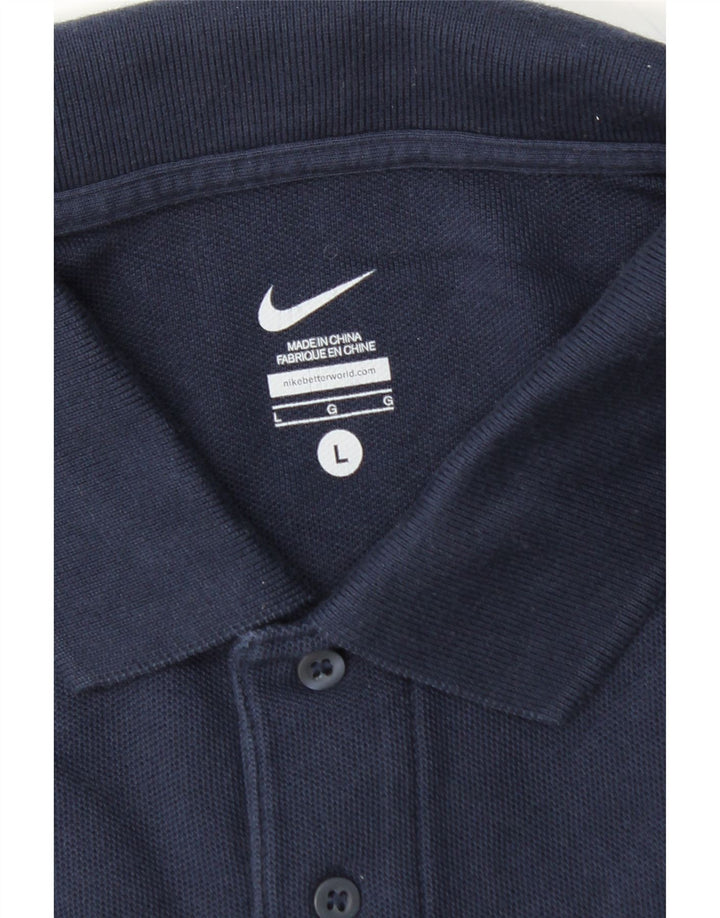 Camisa polo masculina NIKE grande algodão azul marinho