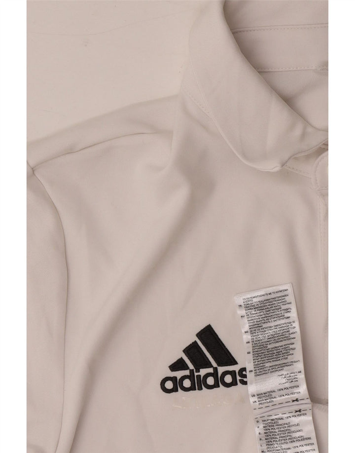 Adidas Mens Aeroready Polo Shirt Pequeno Poliéster Branco
