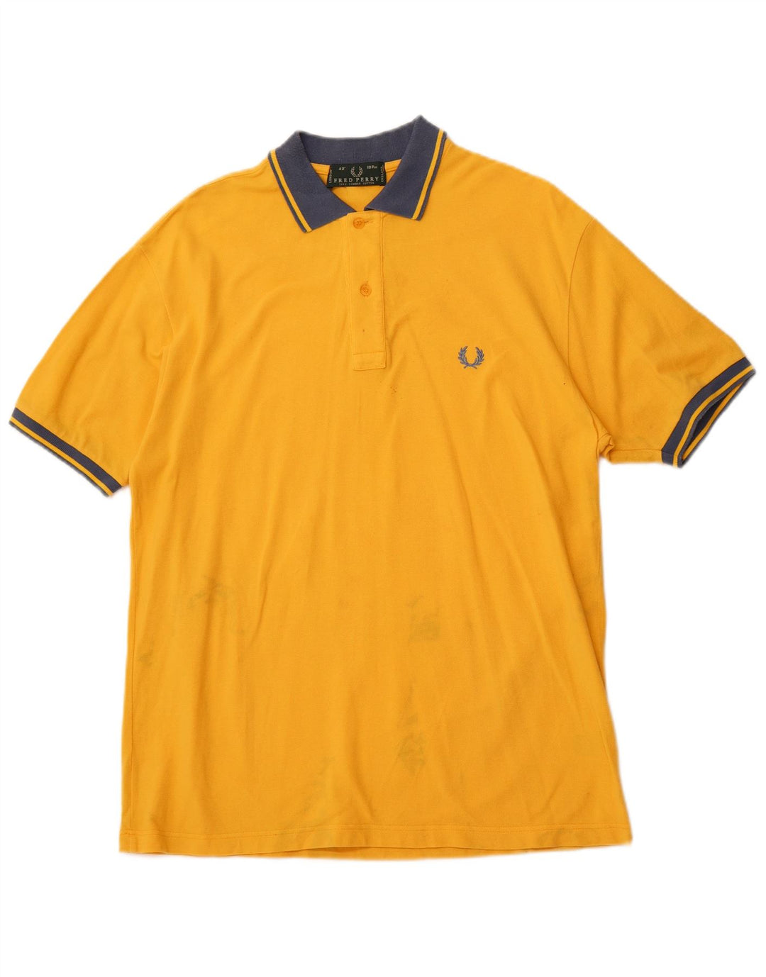 Camisa polo masculina FRED PERRY algodão amarelo médio