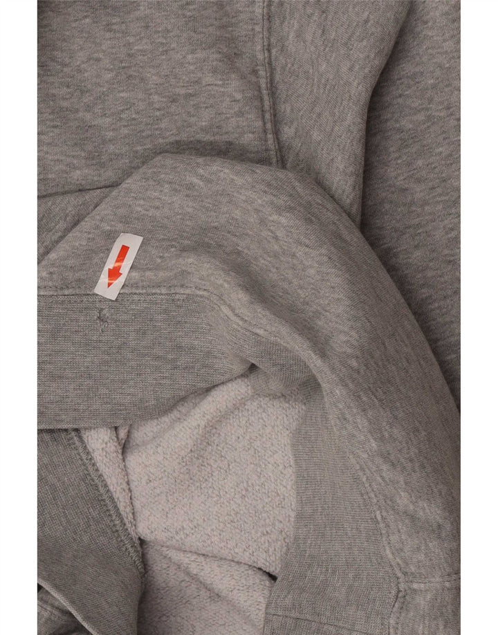 Suéter Nike Masculino Graphic Regular Fit com capuz pequeno cinza algodão