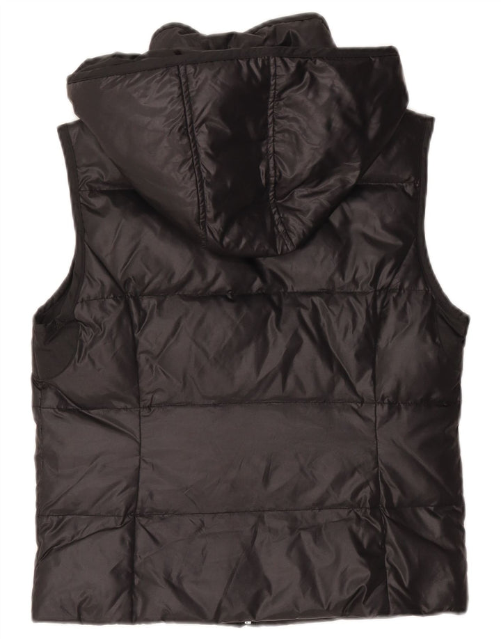Colete acolchoado com capuz feminino Gas UK 12 médio preto poliamida