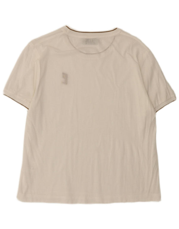 Camiseta feminina Carlo Pignatelli Top UK 12 algodão branco médio