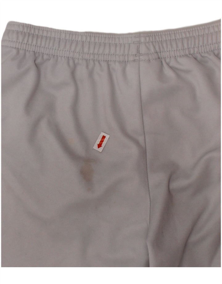 Shorts esportivos Adidas Climalite para meninos 9-10 anos branco poliéster