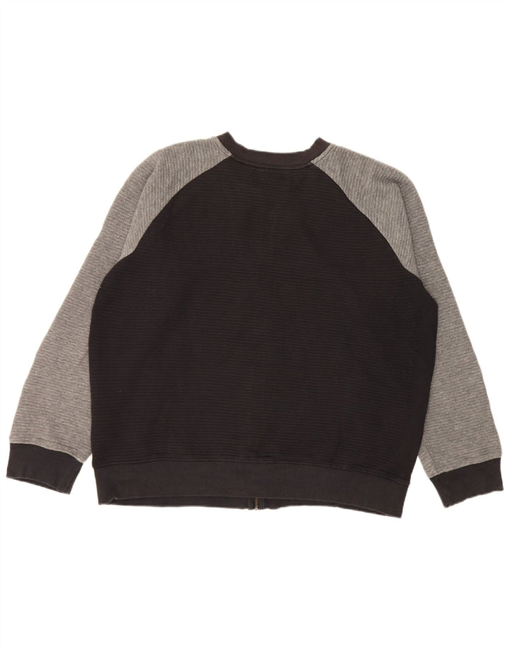 Zara Jaqueta masculina de agasalho 2XL algodão colorblock preto