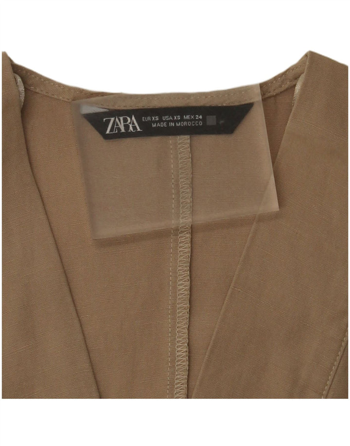 Vestido feminino Zara Oversized Shift UK 6 XS Bege