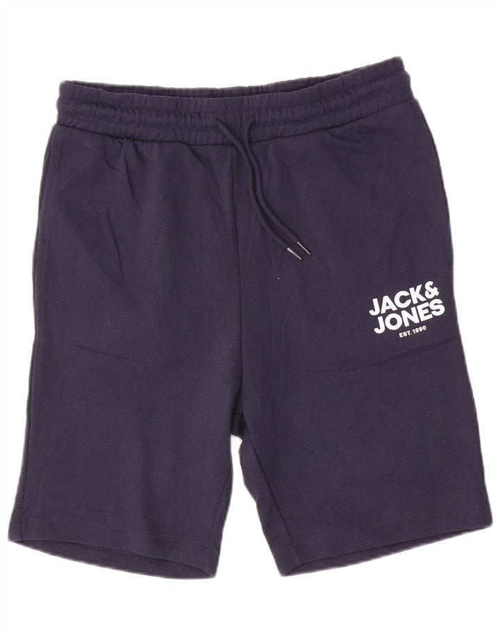 Shorts esportivos masculinos Jack & Jones Graphic pequeno algodão azul marinho