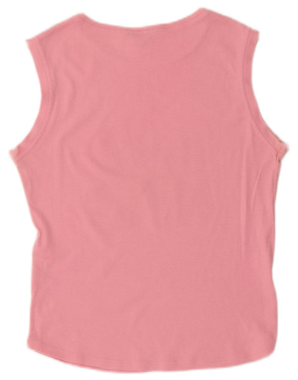Colete feminino Guess com estampa gráfica UK 14 grande algodão rosa