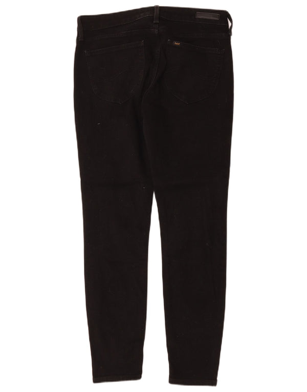 Lee Womens Scarlett Skinny Jeans W30 L27 Algodão Preto