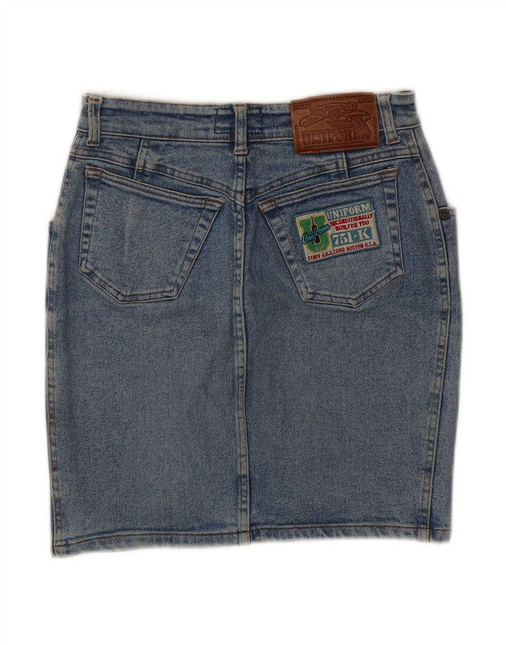 Saia jeans feminina UNIFORM W28 azul médio