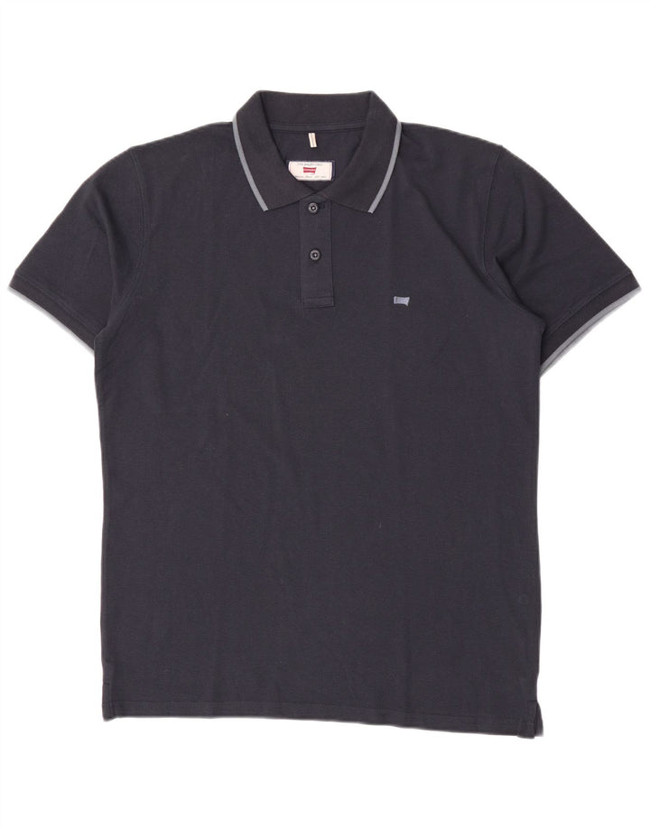 Camisa polo masculina Carrera grande algodão azul marinho