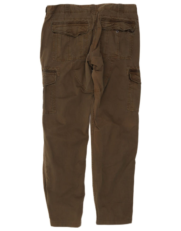 Napapijri Mens Tapered Cargo Trousers W36 L31 Khaki Cotton