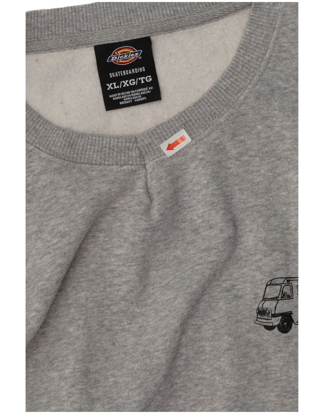 DICKIES moletom masculino jumper XL algodão cinza
