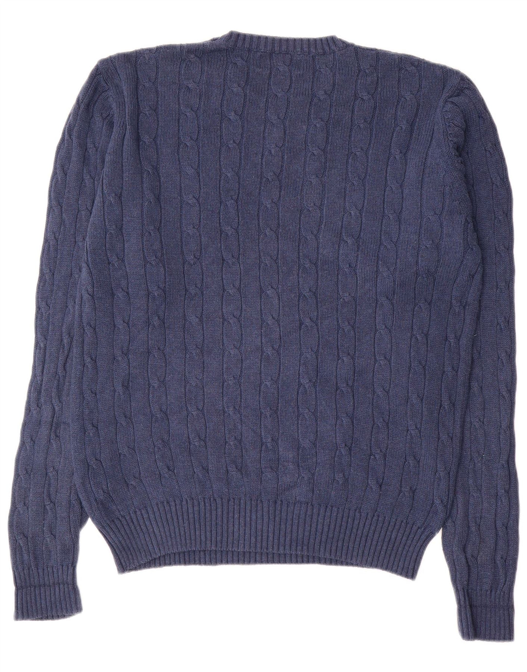 Suéter masculino Marks & Spencer Blue Harbor com gola redonda, azul marinho médio
