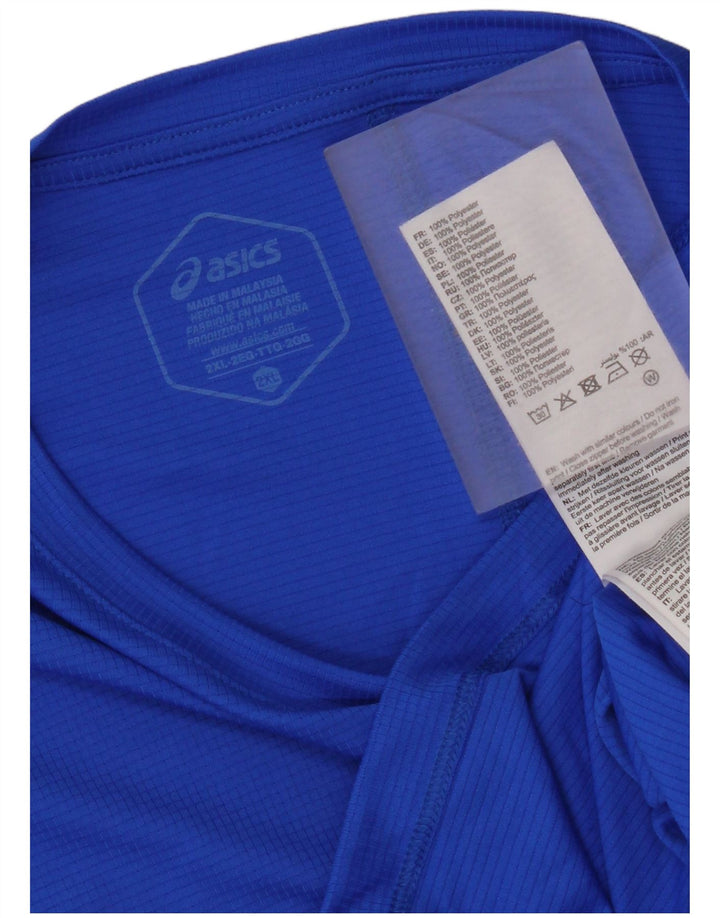 Camiseta masculina Asics Top 2XL azul poliéster