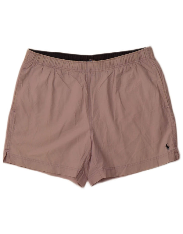 POLO RALPH LAUREN Shorts de natação masculino médio roxo algodão