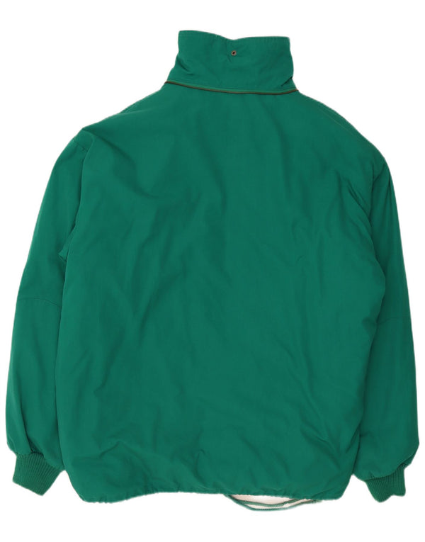 Jaqueta acolchoada masculina vintage UK 42 XL poliéster verde