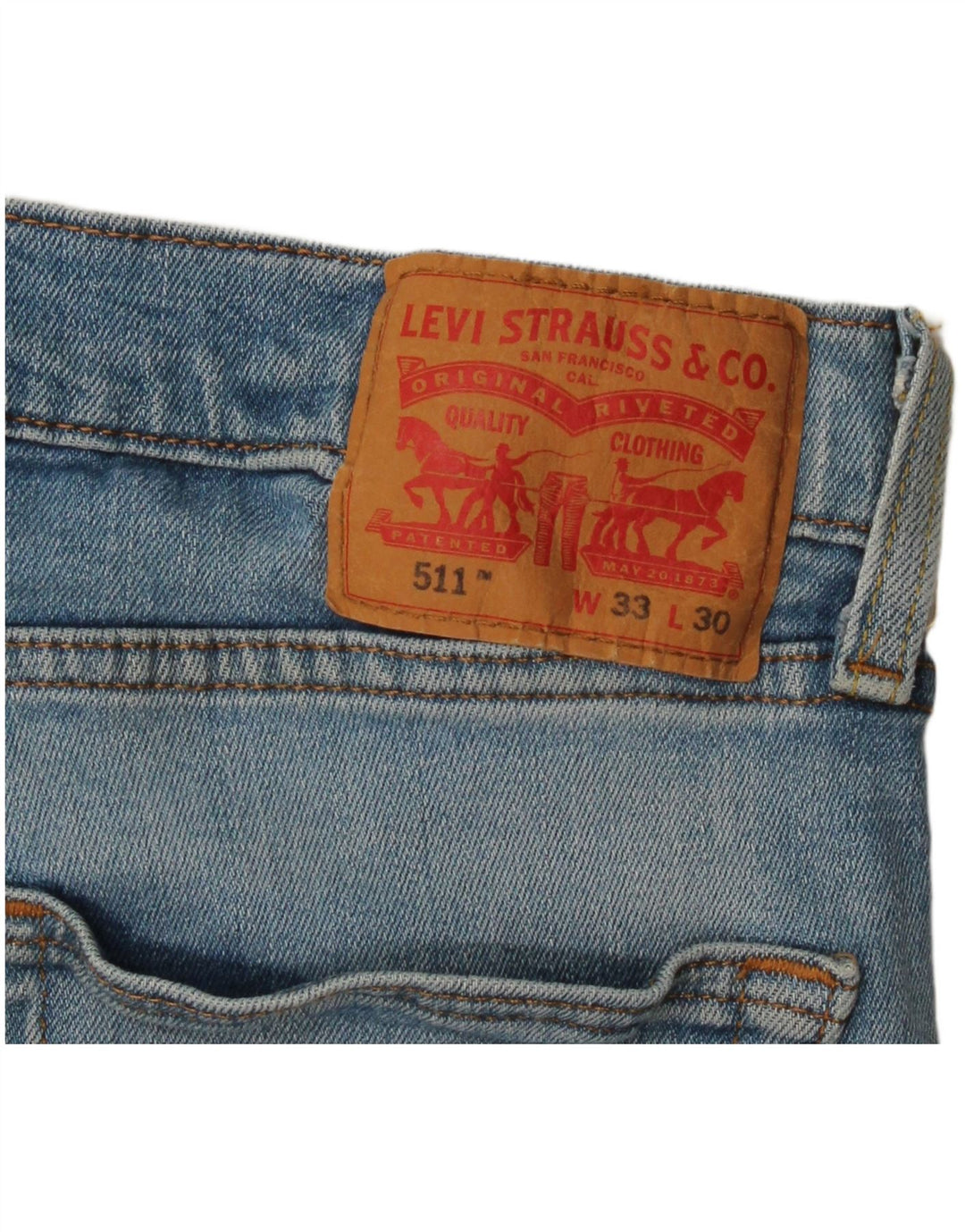 Calça Jeans Levis 511 Slim Masculina W33 L30 Azul Algodão