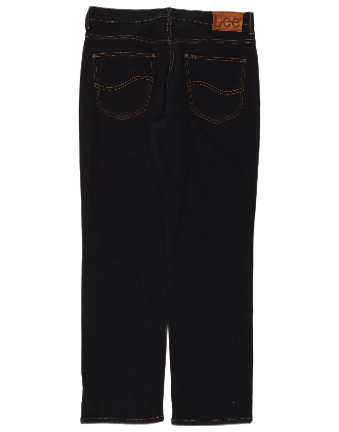 Lee Mens Brooklyn Straight Jeans W34 L30 Azul Marinho Algodão