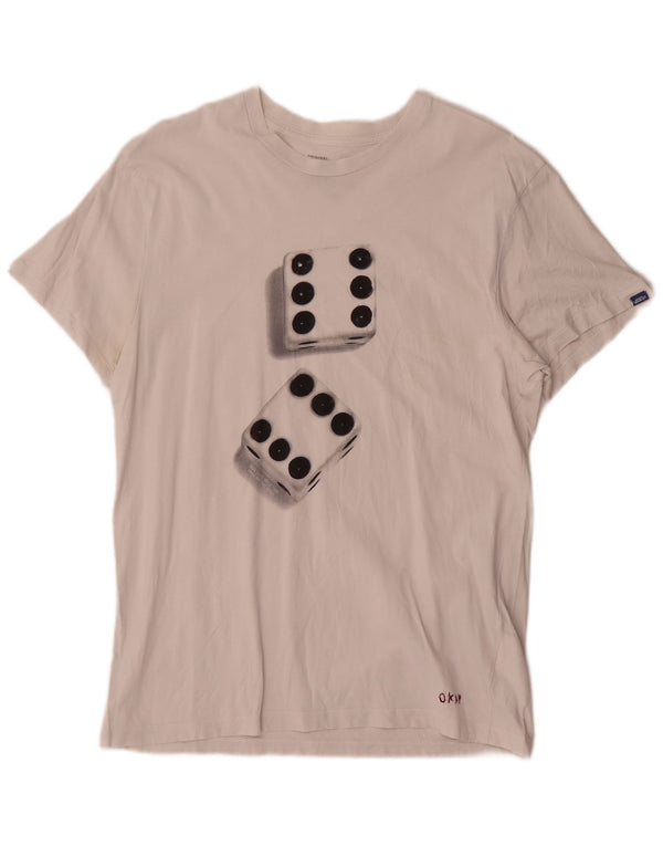 Camiseta Vans Masculina Custom Fit Graphic Top Grande Algodão Branco