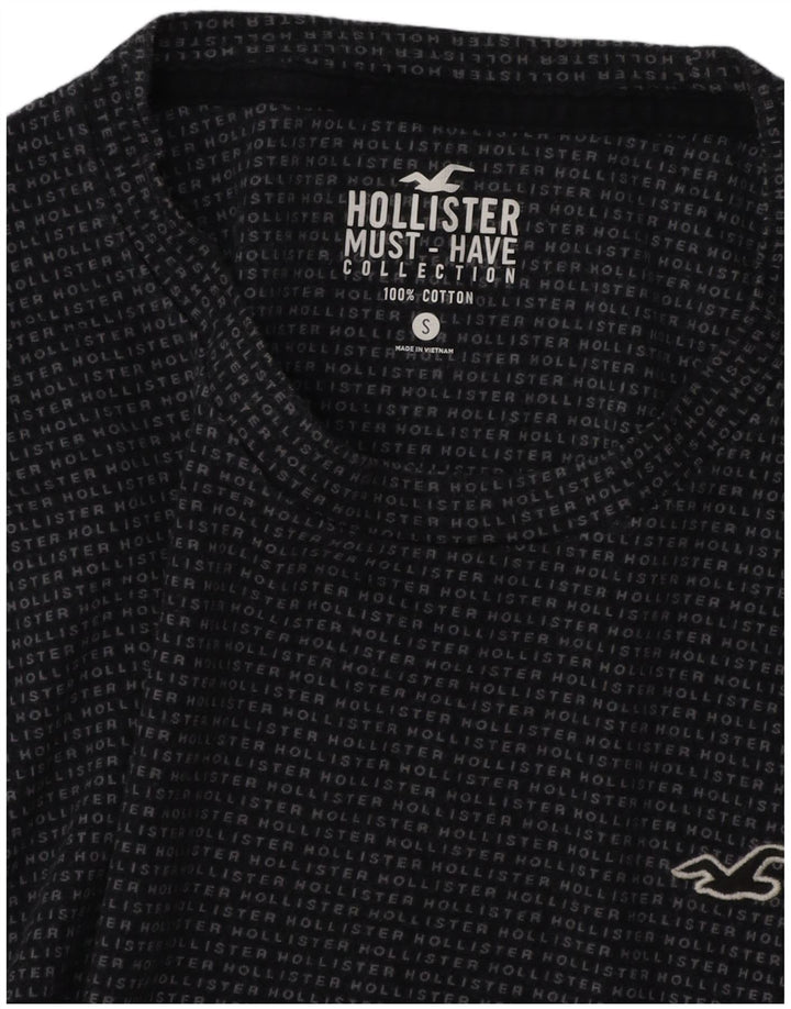 Camiseta masculina Hollister Top pequeno algodão azul marinho